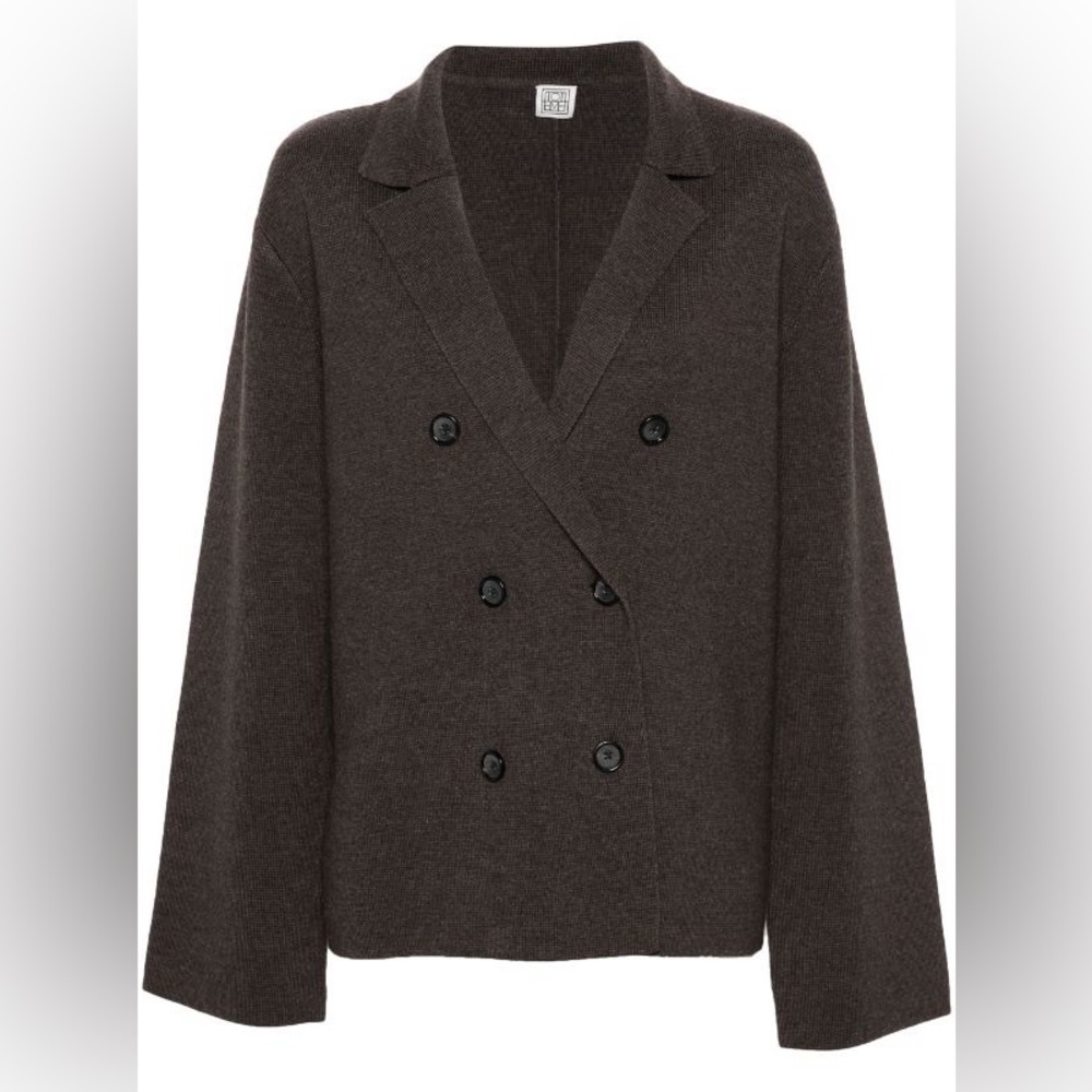 Authentic Toteme knit wool blazer brown XXS